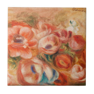 Azulejo De Cerâmica Anêmonas (2) por Auguste Renoir Decorative