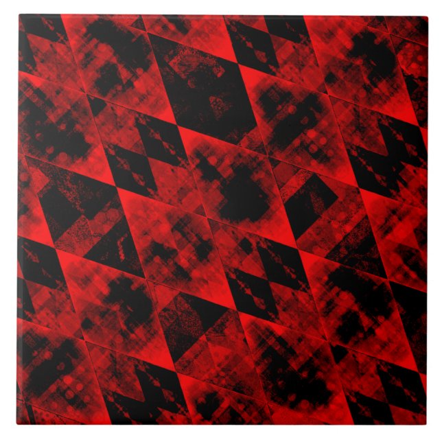 Azulejo De Cerâmica ANFREW 1 Maravilha Erratic Red and Black Diamond (Frente)