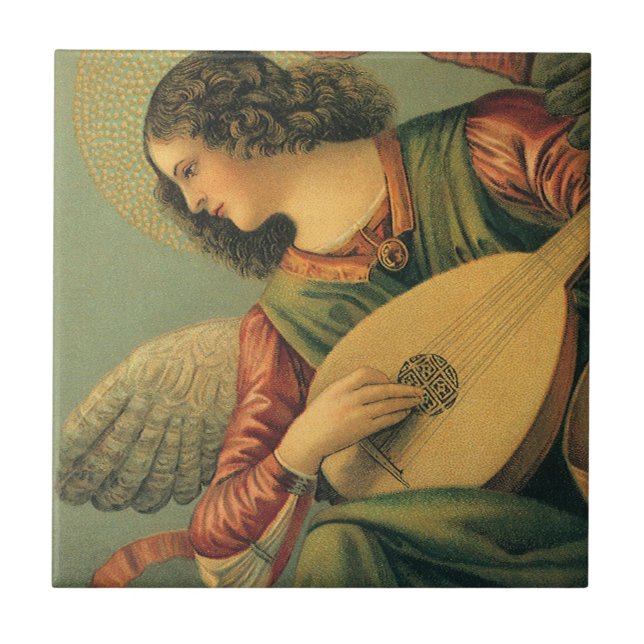 Azulejo De Cerâmica Angel Musical, Melozzo da Forli, Arte Renascentist (Frente)