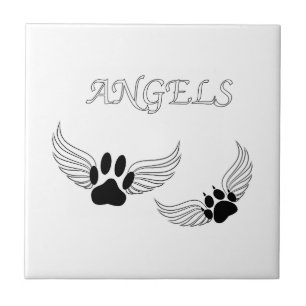 Azulejo De Cerâmica Angel Pet Paws