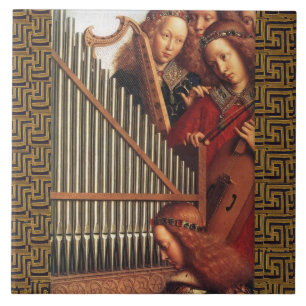 Azulejo De Cerâmica ANGELS JOGANDO MÚSICA por Jan Van Eyk