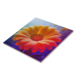 Azulejo De Cerâmica Angestelle Decorative Dois Tone Daisy