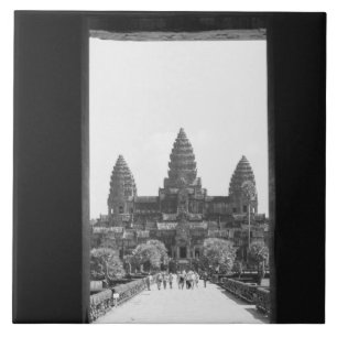 Azulejo De Cerâmica Angkor Camboja, Vista da Porta de Angkor Wat 2
