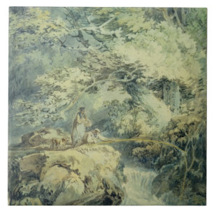 Azulejo De Cerâmica Angler, 1794 (c/c sobre grafite em papel)