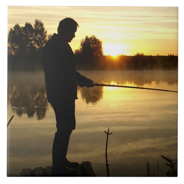 Azulejo De Cerâmica Angler manhã (Frente)