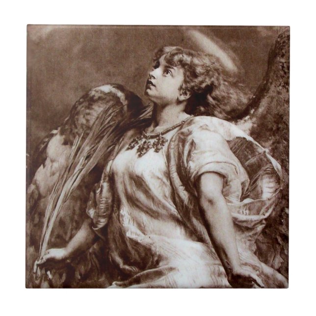 AZULEJO DE CERÂMICA  ÂNGULO NA SEPIA MARRONA E BRANCO (Frente)