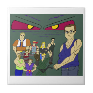 Azulejo De Cerâmica animação de colegas inspirada 