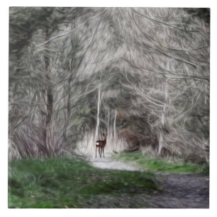 Azulejo De Cerâmica Animais da floresta da floresta da fantasia