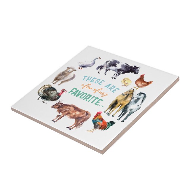 Azulejo De Cerâmica Animais de fazenda Estas são algumas das minhas aq (Lateral)