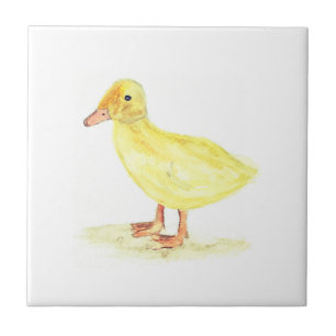 Azulejo De Cerâmica Animais de Fazenda Patinhos aquarela Arte do quint