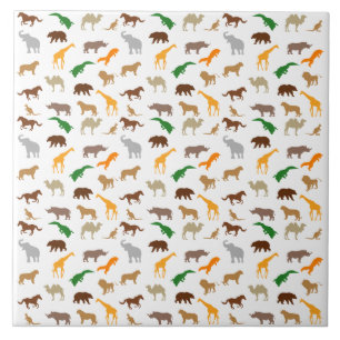 Azulejo De Cerâmica Animais selvagens