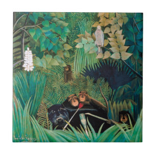 Azulejo De Cerâmica Animais Selvagens em Florestas Tropicais