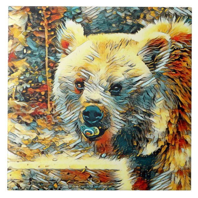 Azulejo De Cerâmica AnimalArt_Bear_003 (Frente)