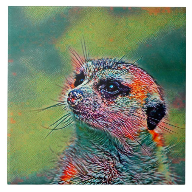 Azulejo De Cerâmica AnimalMix_Meerkat_009 (Frente)
