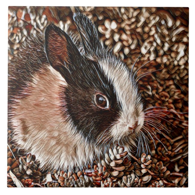 Azulejo De Cerâmica AnimalMix_Rabbit_005 (Frente)