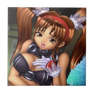 Azulejo De Cerâmica Anime Girl - Amor