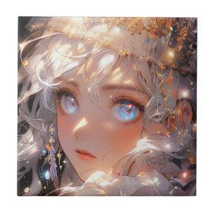 Azulejo De Cerâmica Anime Magical Girl Fantasy Art