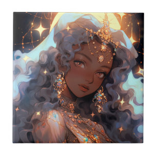 Azulejo De Cerâmica Anime Princess Fantasy Art
