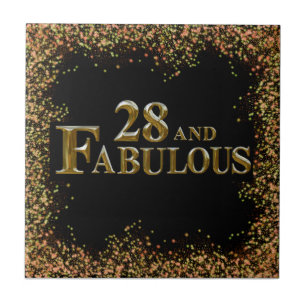 Azulejo De Cerâmica Aniversário de 28 anos