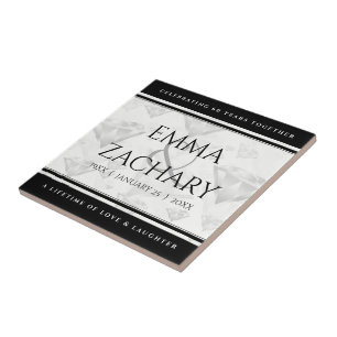 Azulejo De Cerâmica Aniversário de Casamento de Diamante 60º e 75º ani