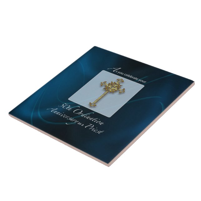 Azulejo De Cerâmica Aniversário do 50º Jubileu Ordination do Padre (Lateral)