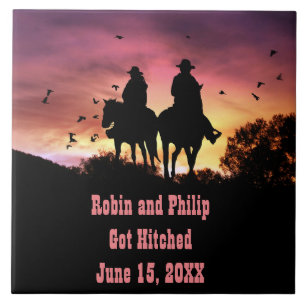 Azulejo De Cerâmica Aniversário do Casamento Ocidental do País