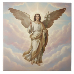 Azulejo De Cerâmica Anjo Gabriel - Arcanjo Gabriel