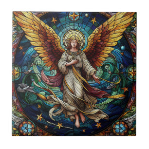 Azulejo De Cerâmica Anjo Religioso