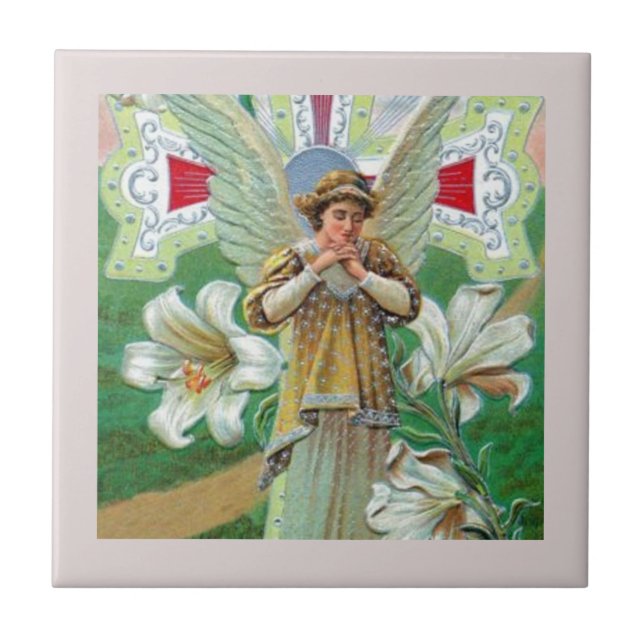 Azulejo De Cerâmica Anjo Rezando (Frente)