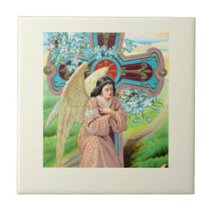 Azulejo De Cerâmica Anjo Rezando