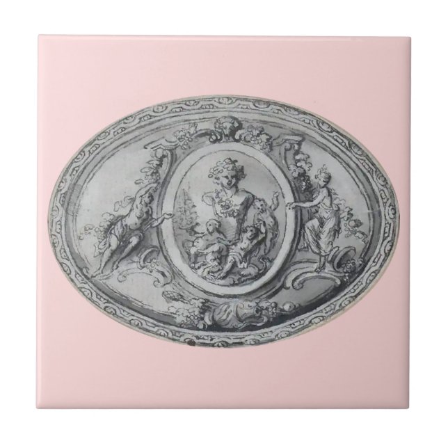 Azulejo De Cerâmica Anjos Antiguos e Deuses Arte Romana Grega (Frente)