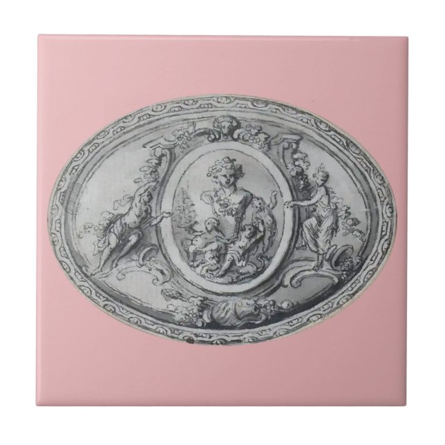 Azulejo De Cerâmica Anjos Antiguos e Deuses Arte Romana Grega (Frente)
