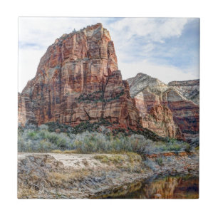 Azulejo De Cerâmica Anjos do parque nacional de Zion que aterram -