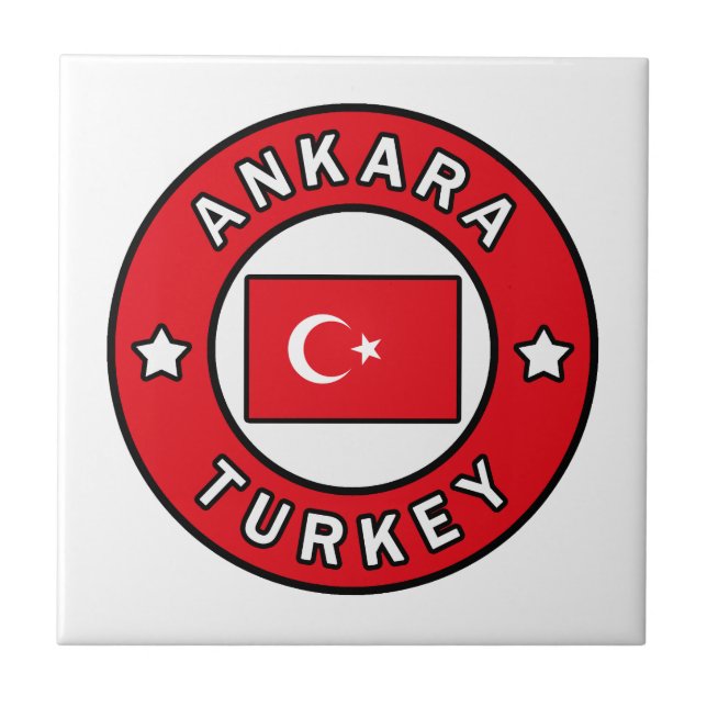 Azulejo De Cerâmica Ankara Turquia (Frente)