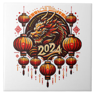 Azulejo De Cerâmica ano novo chinês 2024