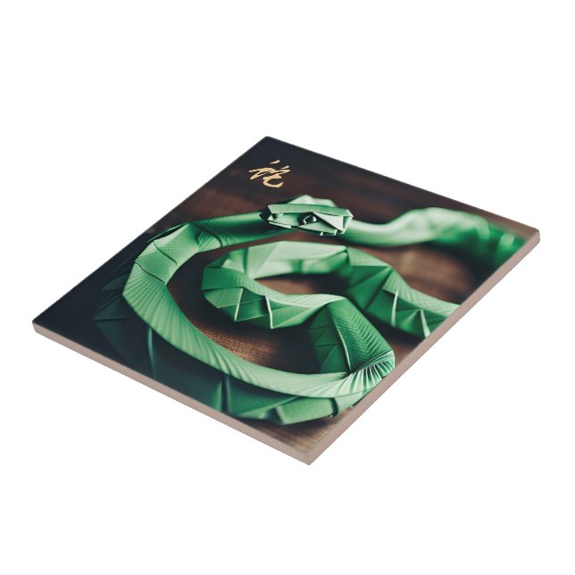 Azulejo De Cerâmica Ano Novo Chinês Lunar Cobra 2025 Aniversário CT2 (Lateral)