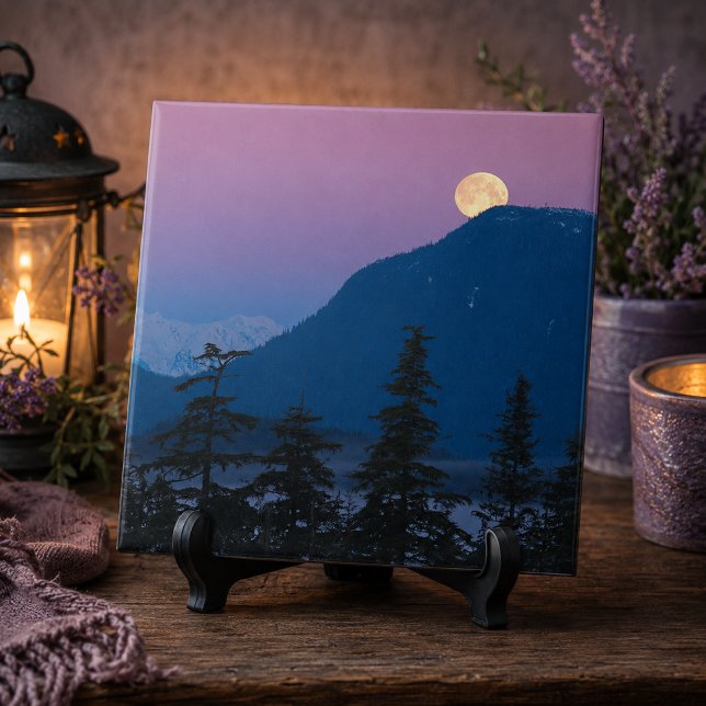 Azulejo De Cerâmica Anoitecer no Alasca (Nightfall in Alaska Ceramic Tile)