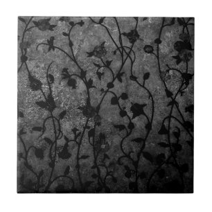 Azulejo De Cerâmica Anticorpos Anticorais Góticos Pretos e Brancos
