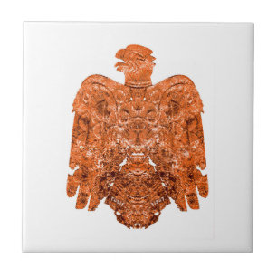 Azulejo De Cerâmica Antiga Copper Peoria Falcon Art