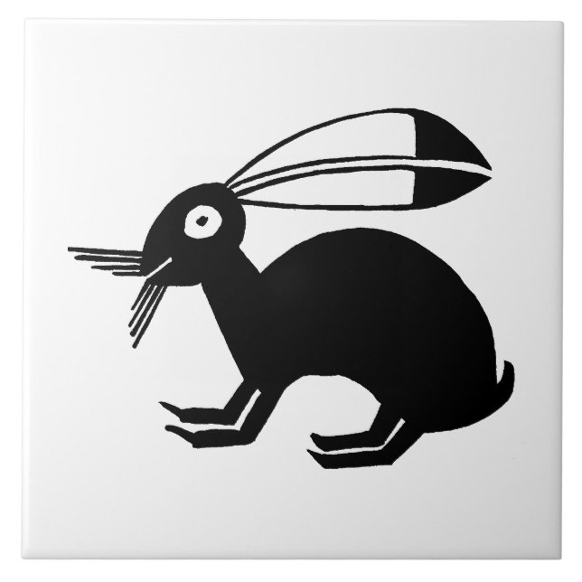 Azulejo De Cerâmica Antigo Ancião de Arte do Sudoeste Mimbres Pottery  (Frente)