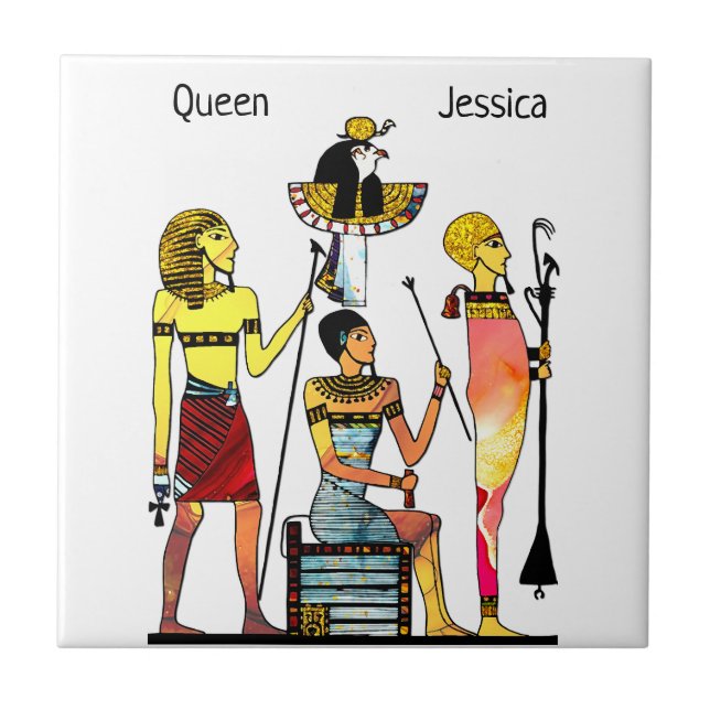 Azulejo De Cerâmica Antigo Egito Faraó Lavish Ormamentation (Frente)