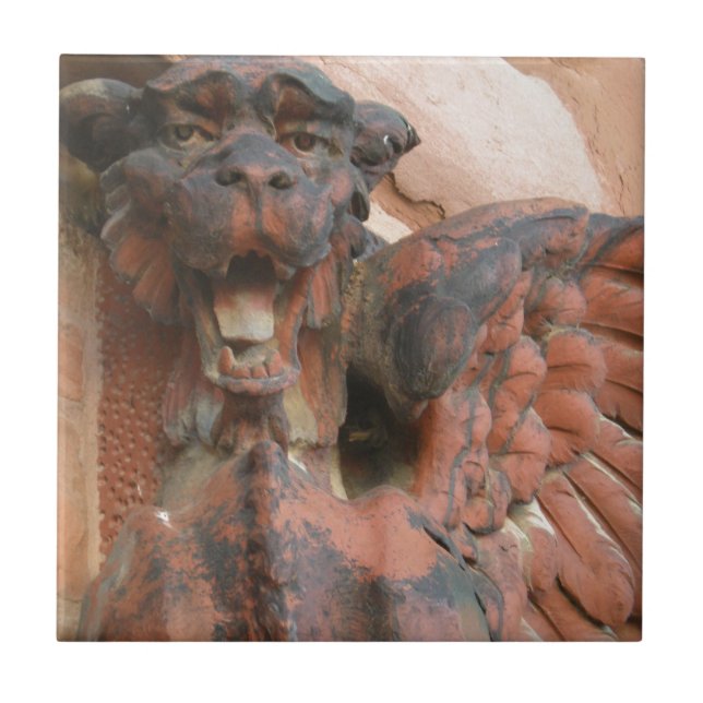 Azulejo De Cerâmica Antigo Gato de Mercado (Frente)