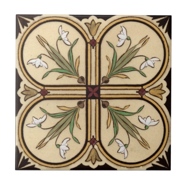 Azulejo De Cerâmica Antiguidade Transferware da reprodução VT0001 (Frente)