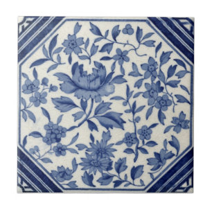 Azulejo De Cerâmica Antiguidade Transferware da reprodução VT0002