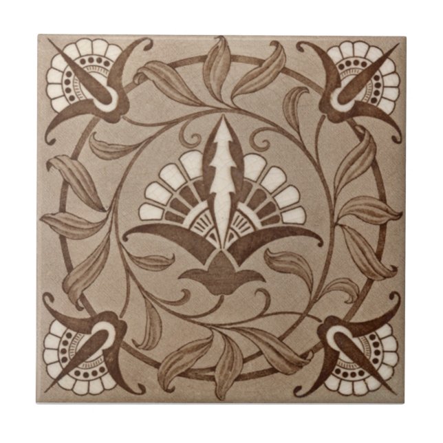 Azulejo De Cerâmica Antiguidade Transferware da reprodução VT0003 (Frente)