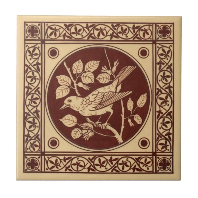 Azulejo De Cerâmica Antiguidade Transferware da reprodução VT0006 (Frente)