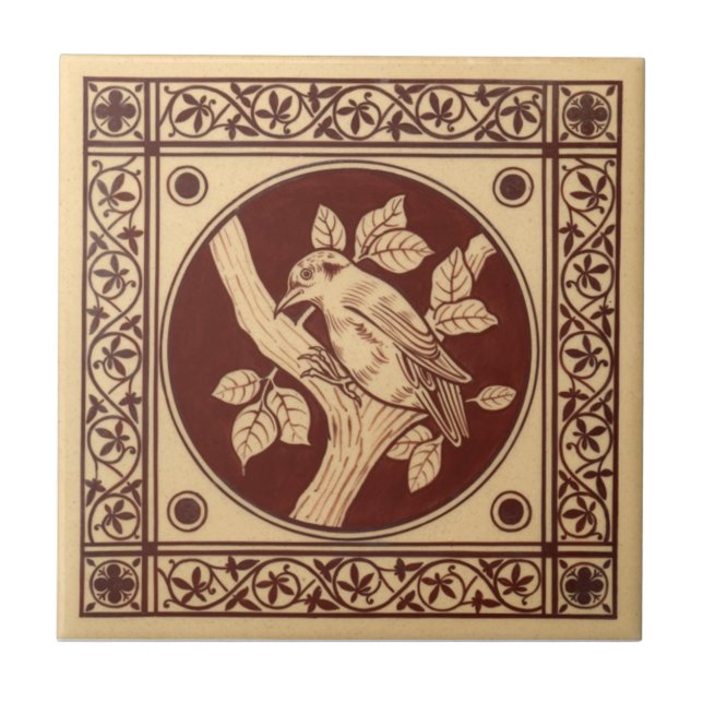 Azulejo De Cerâmica Antiguidade Transferware da reprodução VT0008 (Frente)