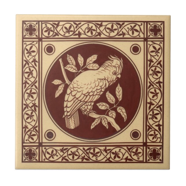 Azulejo De Cerâmica Antiguidade Transferware da reprodução VT0009 (Frente)