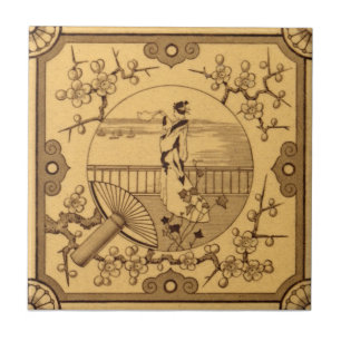 Azulejo De Cerâmica Antiguidade Transferware da reprodução VT0011