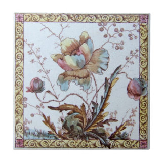 Azulejo De Cerâmica Antiguidade Transferware da reprodução VT0014